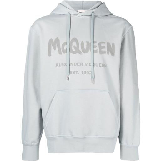 Alexander McQueen felpa con cappuccio - grigio