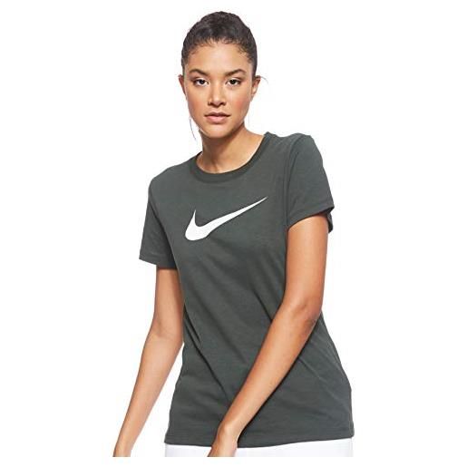Nike dry, t-shirt donna, habanero rosso/bianco/borde, s