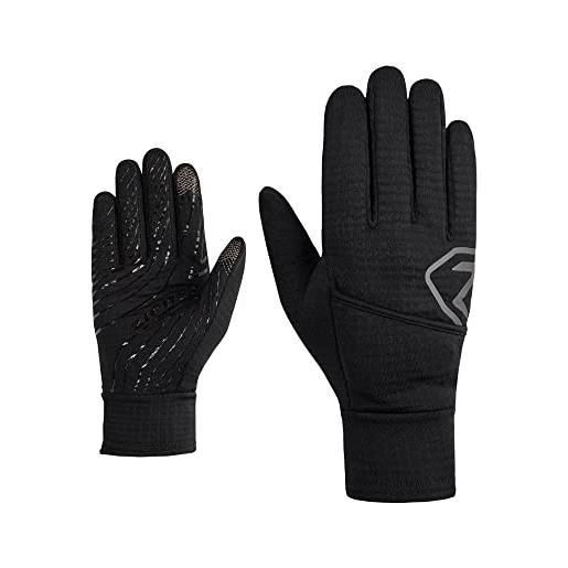 Ziener ivano touch guanti da uomo per il tempo libero, funzionali, per attività all'aria aperta, colore nero, 10,5