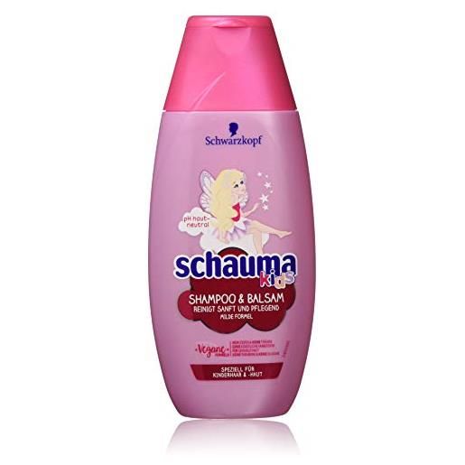 Schauma schwarzkopf Schauma kids shampoo e balsamo per le ragazze, confezione da (3 x 250 ml)