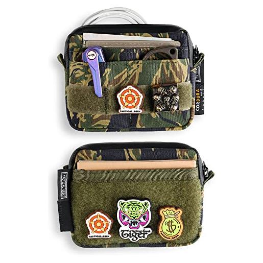 TACTICAL_GEEK storage a3 edc mini pochette, piccola tasca porta-attrezzi, pochette molle per uomo uso quotidiano, portamonete in nylon, borsa compatta multiuso, camuffare