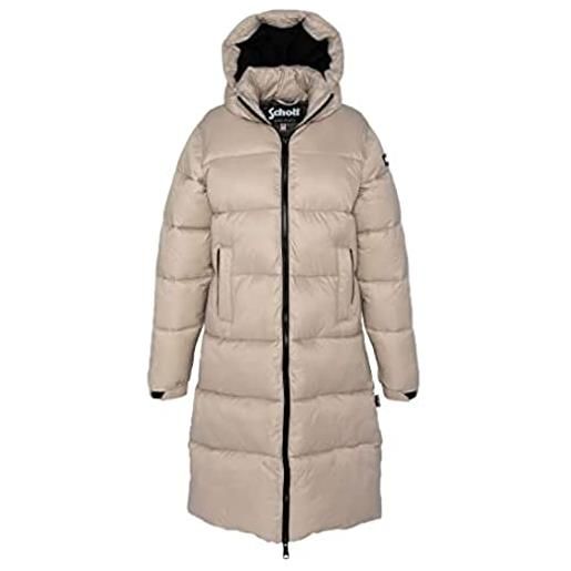 Schott NYC belstar2wrs giacca da donna con cappuccio lungo, beige, s unisex-adulto
