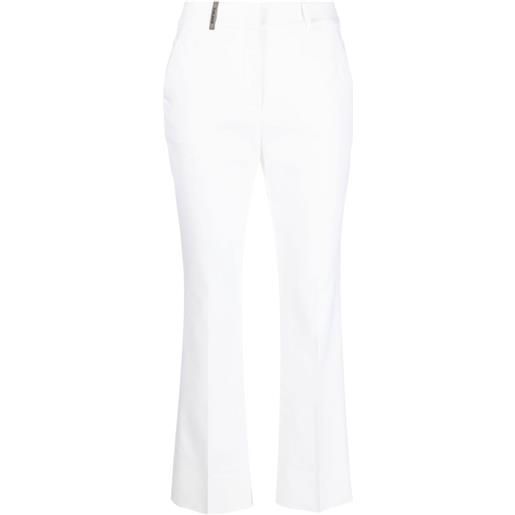Peserico pantaloni sartoriali con effetto stropicciato - bianco