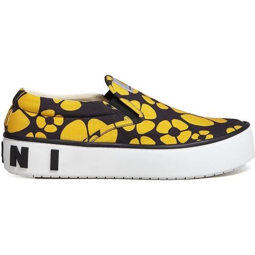Marni sneakers a fiori - giallo