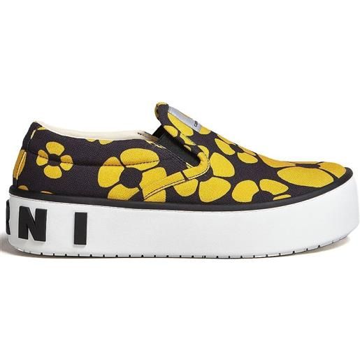 Marni sneakers a fiori - giallo