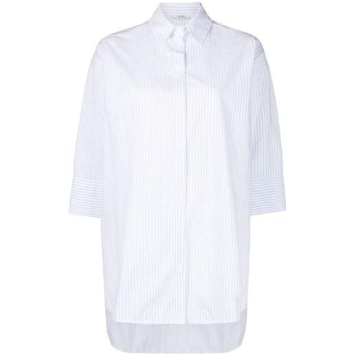 Peserico camicia oversize a righe - bianco
