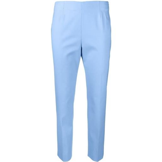 Peserico pantaloni crop a vita media - blu