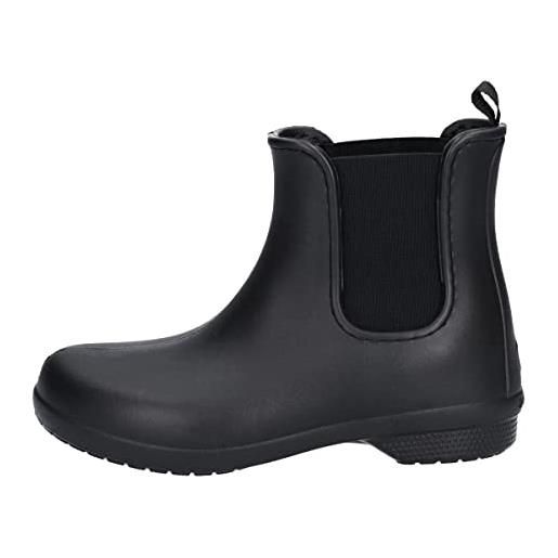 Crocs freesail chelsea boot, stivali di gomma donna, nero (black/black), 41/42 eu