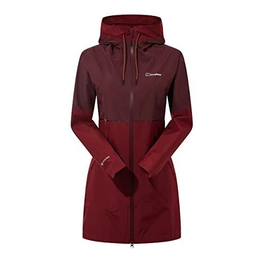 Berghaus rothley gore-tex - giacca impermeabile shell da donna, donna, giacca a vento, 4a000854hn58, syrah/cioccolato decadente, 8