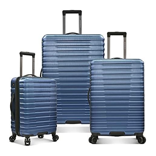 U.S. Traveler us traveler hardside - bagaglio a 8 ruote con manico in alluminio, marina militare (blu) - us09181n