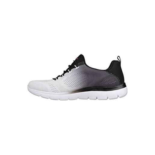 Skechers 149536 bkw, sneaker donna, nero bianco mesh trim, 36 eu