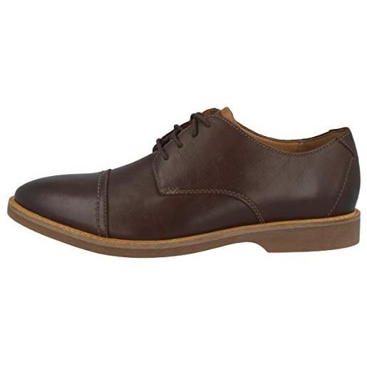 Clarks atticus cap, scarpe stringate derby uomo, braun dark brown lea, 41.5 eu