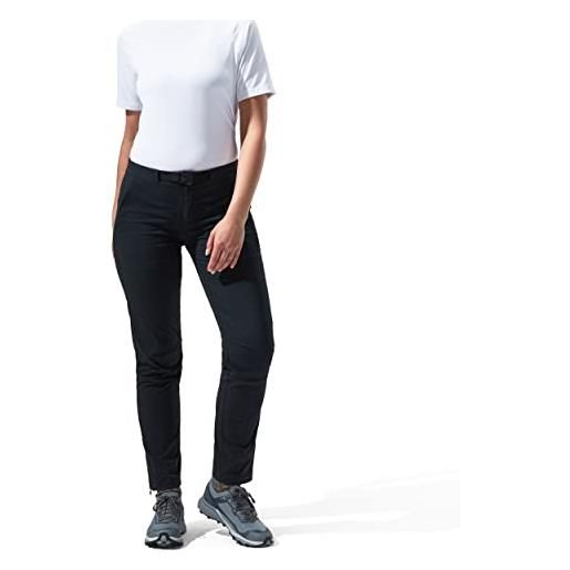 Berghaus lomaxx - pantaloni da passeggio da donna, in tessuto, colore: nero/nero, 44 (lunghi 73 pollici)