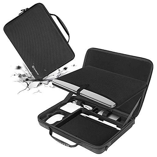 Smatree 15,6 pollici laptop briefcase compatibile con samsung galaxy book2 pro 360 / book pro 360 15,6 pollici, super protezione e antiurto custodia rigida con scomparto organizzatore accessori