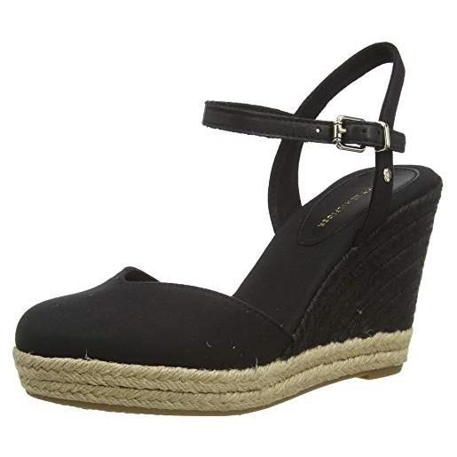 Tommy Hilfiger espadrillas wedge donna tacco a zeppa, blu (desert sky), 41 eu