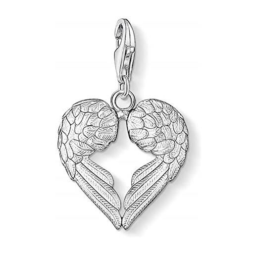 Thomas Sabo charm club cuore con le ali pendente da donna in argento sterling 925 0613-001-12