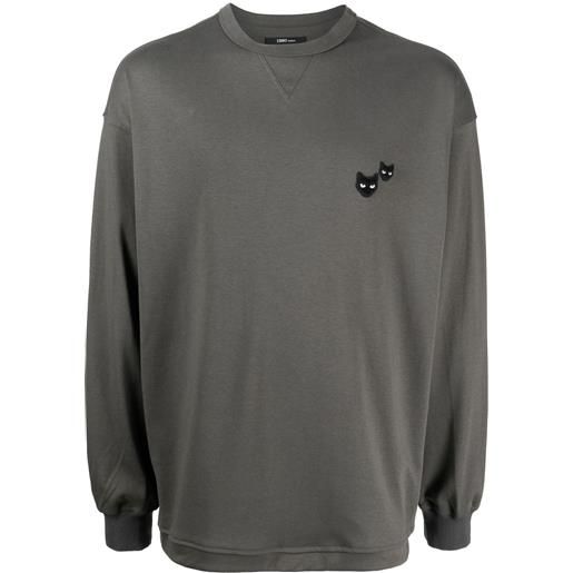 ZZERO BY SONGZIO t-shirt twin panther a maniche lunghe - grigio