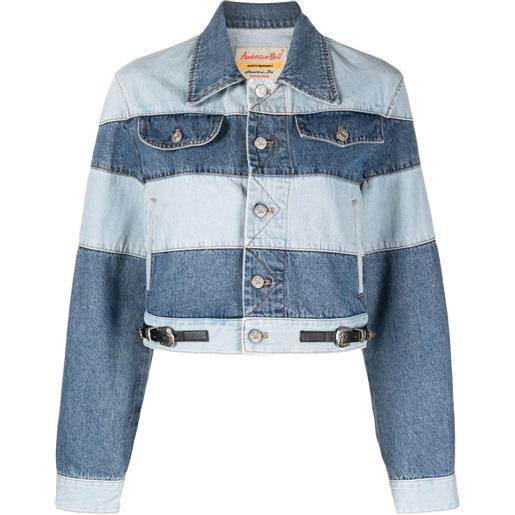 Andersson Bell giacca denim mahina con design patchwork - blu