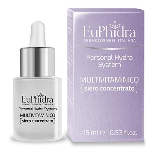 Euphidra multivitaminico siero concentrato, contro i segni di fatica e stress - 15 ml. 