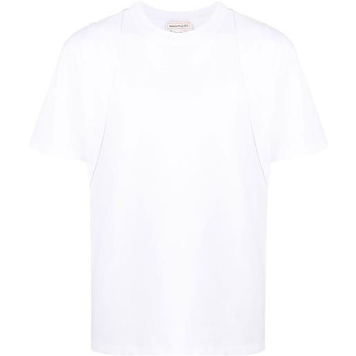 Alexander McQueen t-shirt con inserti - bianco