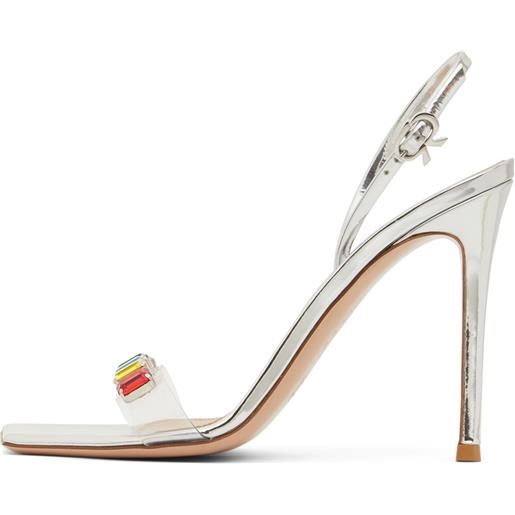 GIANVITO ROSSI sandali ribbon candy in plexi 105mm