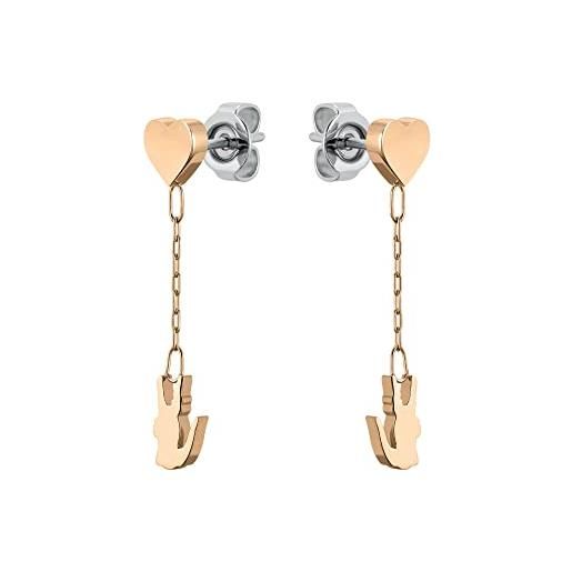 Lacoste orecchini pendenti da donna collezione love my croc - 2040032