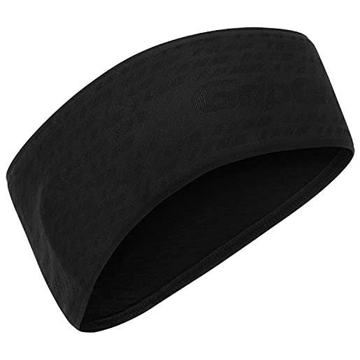 GripGrab fascia capelli sottocasco ciclismo invernale fascetta paraorecchie nera tergisudore termica uomo donna, nero, taglia unica