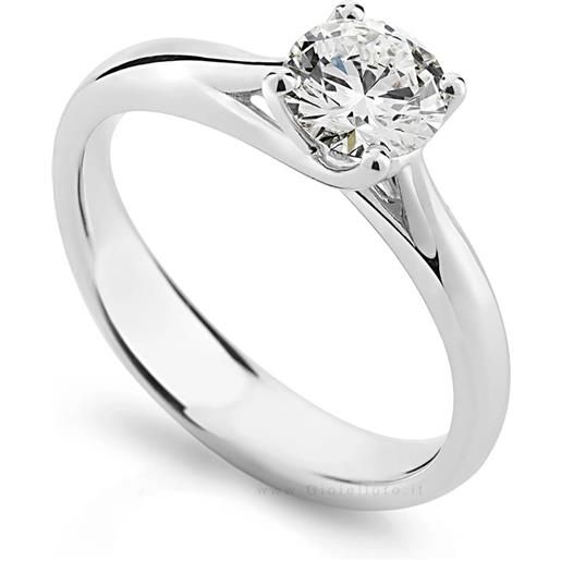 WDG SIGNED AMANTIA anello solitario in oro bianco e diamante ct. 0.70