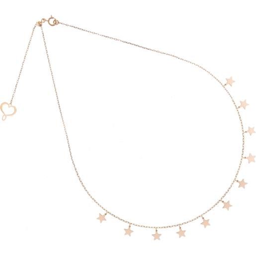 Maman Et Sophie girocollo aurum in oro rosa 18 carati con undici stelle pendenti