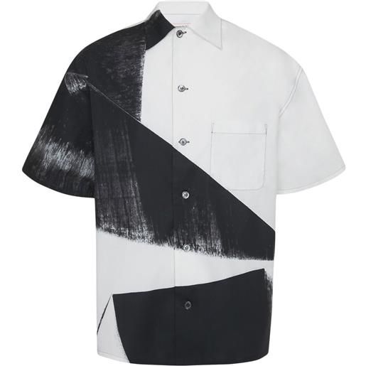 Alexander McQueen camicia con stampa grafica - nero