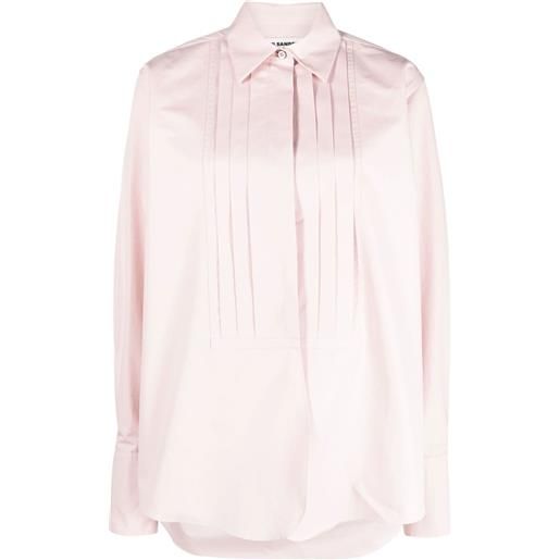 Jil Sander camicia plissettata - rosa
