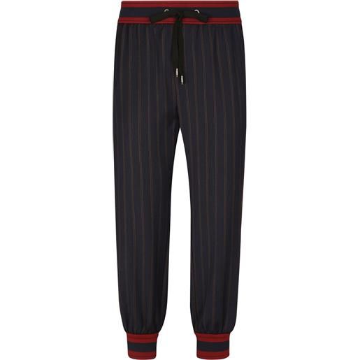 Dolce & Gabbana pantaloni sportivi gessati - nero