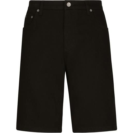 Dolce & Gabbana shorts denim con applicazione - nero