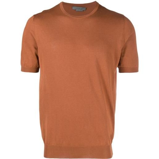 Corneliani t-shirt girocollo - marrone