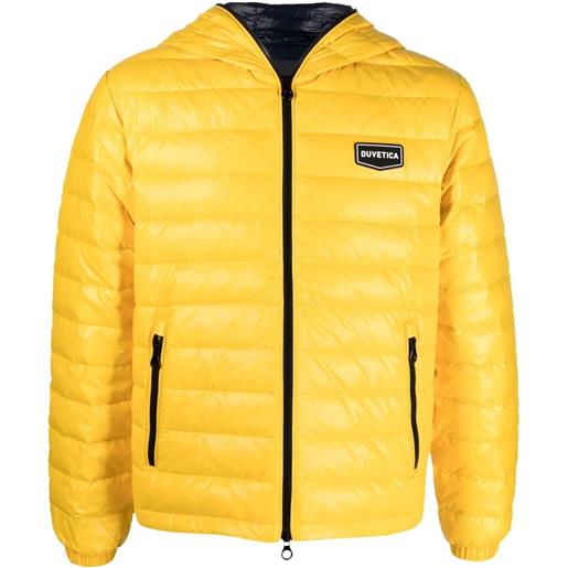 Duvetica giacca con cappuccio - giallo