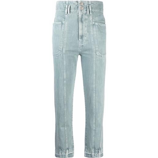 MARANT ÉTOILE jeans dritti a vita alta - blu