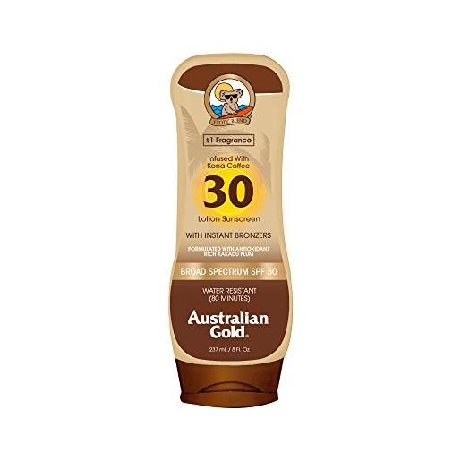 Australian Gold lotion sunscreen broad spectrum spf 30 with instant bronzer 237 ml