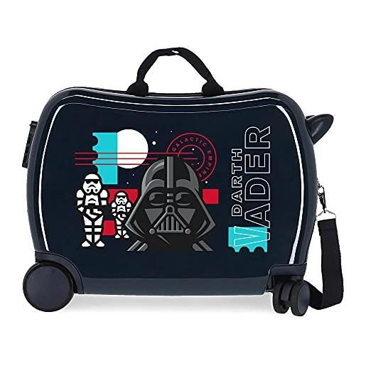 Star Wars galactic empire - valigia per bambini, blu, 50 x 38 x 20 cm, rigida abs, chiusura a combinazione laterale, 34 l, 1,8 kg, 4 ruote, bagaglio a mano