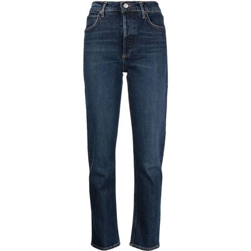 AGOLDE jeans riley a vita alta - blu