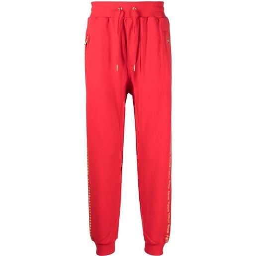 Ksubi pantaloni sportivi con ricamo - rosso