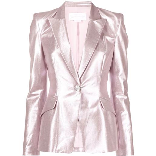 Genny blazer monopetto metallizzato - rosa