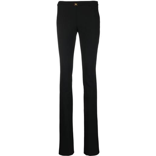 Blumarine pantaloni slim con cintura - nero