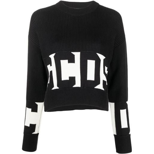 Gcds maglione con logo - nero