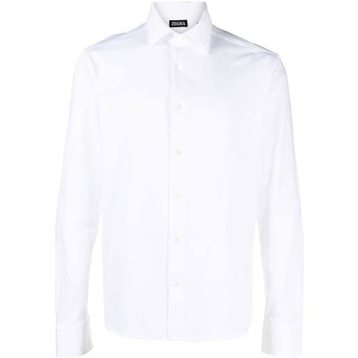 Z Zegna camicia con applicazione - bianco
