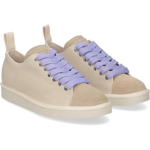 Panchic p01w lace-up shoe linen suede fog urban violet