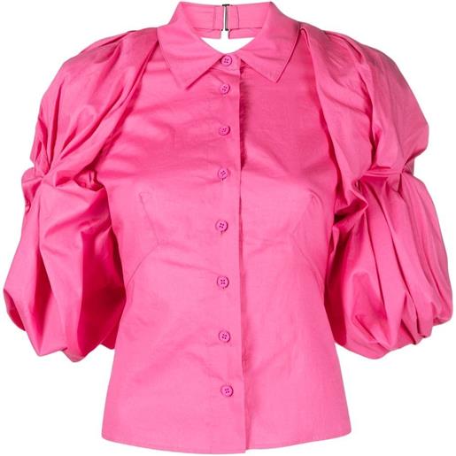 Jacquemus camicia con maniche a palloncino - rosa