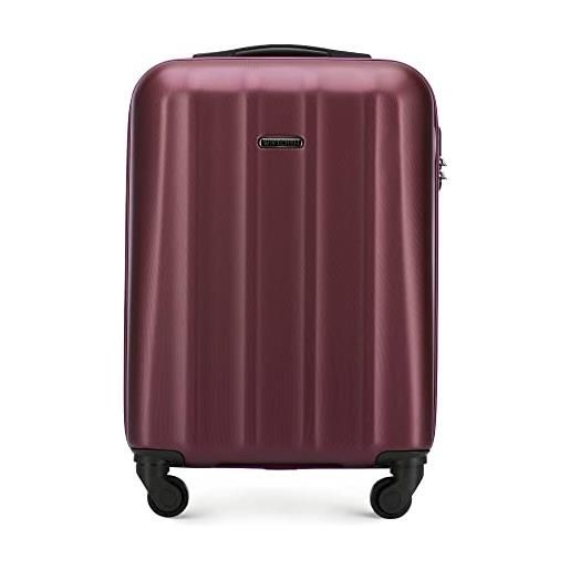 WITTCHEN valigia da viaggio bagaglio a mano valigia da cabina valigia rigida in policarbonato con 4 ruote girevoli serratura a combinazione maniglia telescopica cruise line taglia s rosso