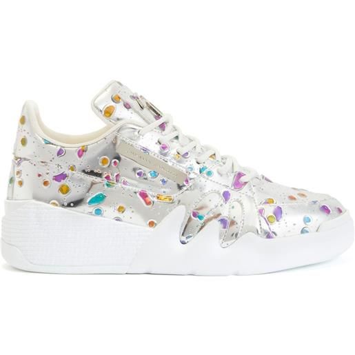 Giuseppe Zanotti sneakers talon con stampa astratta - argento