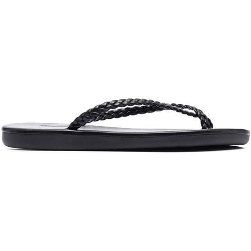 Ancient Greek Sandals sandali ioulia con cinturini intrecciati - nero
