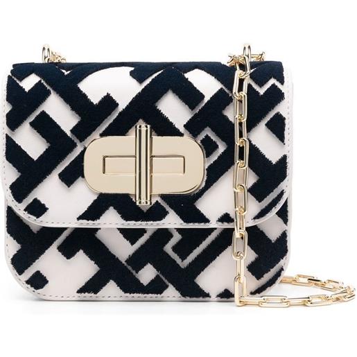 Tommy Hilfiger borsa a tracolla con motivo monogramma - toni neutri